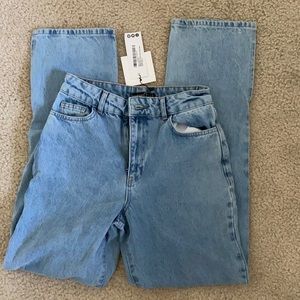 Boohoo Petite high waist split hem jean